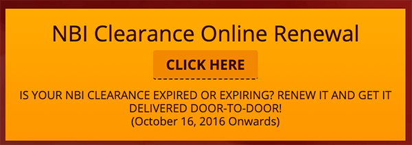 NBI Clearance Online Renewal Door to Door Delivery